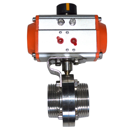 衛生級氣動外螺紋蝶閥