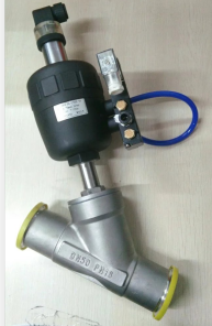 氣動快裝角座閥